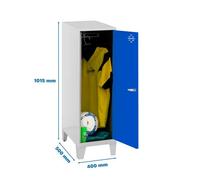 Taquilla 1015x400x500 SIMONLOCKER DISM.SINGLE MINI 915x400x500+PIES G/AZ marca SIMONRACK