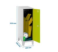 Taquilla 1015x400x500 SIMONLOCKER DISM.SINGLE MINI 915x400x500+PIES G/VE marca SIMONRACK