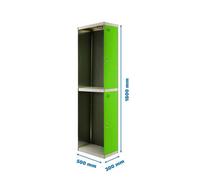 Taquilla 1800x300x500 SIMONLOCKER PROFESIONAL TANDEM 1/2 300 ADDI GR/VE marca SIMONRACK