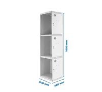 Taquilla 1800x400x500 SIMONLOCKER PROFESIONAL 3 PUERTA 1/3 400 ADI GR/BL marca SIMONRACK