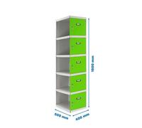 Taquilla 1800x400x500 SIMONLOCKER PROFESIONAL 5 PUERTA 1/5 400 ADI GR/VE marca SIMONRACK