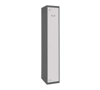 Simon Rack Taquillas Vestuario Metalicas, 1 Puerta, Incluye Llave, Profesional, 1800x400x500 mm, Antracita/Blanco - Simonlocker