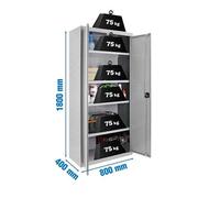 Taquilla 1800x800x400 SIMONLOCKER DIY MULTIUSO 180x80x40 2/4 GRIS marca SIMONRACK