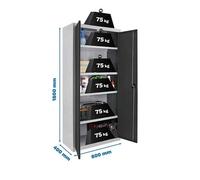 Taquilla 1800x800x400 SIMONLOCKER PROFESIONAL MULTI. 180x80x40 2/4 GR/AN marca SIMONRACK