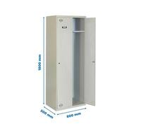 Taquilla 1800x800x500 SIMONLOCKER DIY SINGLE 2/2 400 (800) GRIS marca SIMONRACK