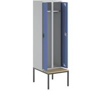 Taquilla Bremen con banco eurokraft pro, 2 secciones