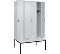 Taquilla Classic PLUS con banco C+P, 4 compartimentos