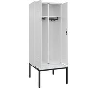 Taquilla con separación de ropa limpia/sucia Classic PLUS con banco C+P, 1 compartimento