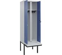 Taquilla con separación de ropa limpia/sucia Classic PLUS con banco C+P, 1 compartimento