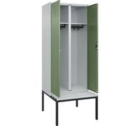 Taquilla con separación de ropa limpia/sucia Classic PLUS con banco C+P, 1 compartimento