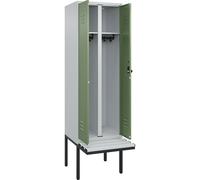 Taquilla con separación de ropa limpia/sucia Classic PLUS con banco C+P, 1 compartimento