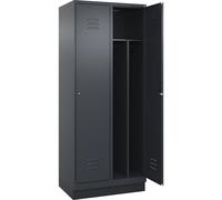Taquilla con separación de ropa limpia/sucia Classic PLUS, estrecha C+P, 2 secciones, pared medianera corta