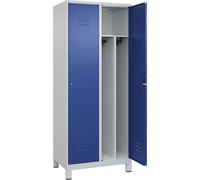 Taquilla con separación de ropa limpia/sucia Classic PLUS, estrecha C+P, 2 secciones, pared medianera corta
