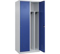 Taquilla con separación de ropa limpia/sucia Classic PLUS, estrecha C+P, 2 secciones, pared separadora acortada en el centro
