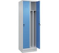 Taquilla con separación de ropa limpia/sucia Classic PLUS, estrecha C+P, 2 secciones, pared separadora acortada en el centro