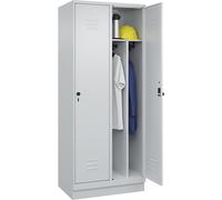 Taquilla con separación de ropa limpia/sucia Classic PLUS, estrecha C+P, 2 secciones, pared separadora acortada en el centro