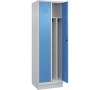 Taquilla con separación de ropa limpia/sucia Classic PLUS, estrecha C+P, 2 secciones, pared separadora acortada en el centro
