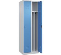 Taquilla con separación de ropa limpia/sucia Classic PLUS, estrecha C+P, 2 secciones, pared separadora acortada en el centro