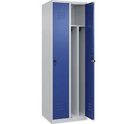 Taquilla con separación de ropa limpia/sucia Classic PLUS, estrecha C+P, 2 secciones, pared separadora acortada en el centro