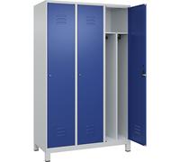 Taquilla con separación de ropa limpia/sucia Classic PLUS, estrecha C+P, 3 secciones, pared medianera corta