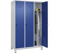 Taquilla con separación de ropa limpia/sucia Classic PLUS, estrecha C+P, 3 secciones, pared medianera corta