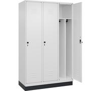 Taquilla con separación de ropa limpia/sucia Classic PLUS, estrecha C+P, 3 secciones, pared medianera corta