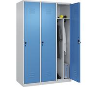 Taquilla con separación de ropa limpia/sucia Classic PLUS, estrecha C+P, 3 secciones, pared separadora acortada en el centro