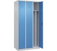 Taquilla con separación de ropa limpia/sucia Classic PLUS, estrecha C+P, 3 secciones, pared separadora acortada en el centro
