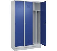 Taquilla con separación de ropa limpia/sucia Classic PLUS, estrecha C+P, 3 secciones, pared separadora acortada en el centro