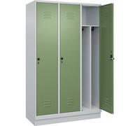 Taquilla con separación de ropa limpia/sucia Classic PLUS, estrecha C+P, 3 secciones, pared separadora acortada en el centro