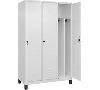 Taquilla con separación de ropa limpia/sucia Classic PLUS, estrecha C+P, 3 secciones, pared separadora acortada en el centro