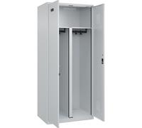 Taquilla con separación de ropa limpia/sucia Evolo PLUS 1 sección, pared medianera corta