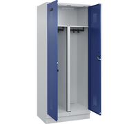 Taquilla con separación de ropa limpia/sucia Evolo PLUS 1 sección, pared medianera corta