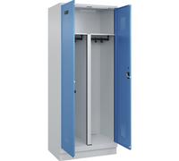 Taquilla con separación de ropa limpia/sucia Evolo PLUS 1 sección, pared medianera corta