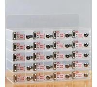 Taquilla de acrílico transparente para teléfono con cerradura independiente y llave, 12 ranuras, gran capacidad, 18 x 10 x 5 cm, ideal para soluciones de almacenamiento de oficina, escuela, aula