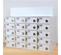 Taquilla de almacenamiento de teléfono montada en la pared, 50 ranuras, estación de carga segura para teléfonos inteligentes y accesorios, diseño que ahorra espacio para oficinas y escuelas