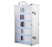 Taquilla de almacenamiento para teléfono celular con 12/24/36/48/60 ranuras, montaje en pared, bloqueable con llaves, perfecto para oficina, aula, gimnasio y uso de bolsillo (60 ranuras)