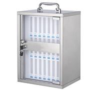 Taquilla de almacenamiento transparente para teléfono con asa, caja de seguridad con cerradura para 24 teléfonos, ideal para restaurantes, oficinas y eventos, escritorio
