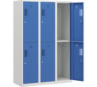 Taquilla de dos pisos Amsterdam eurokraft basic, 3 secciones