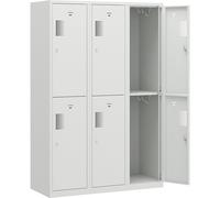 Taquilla de dos pisos Amsterdam eurokraft basic, 3 secciones