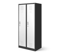 Taquilla Doble Armario Vestuario 2B1A Metalico 180 cm x 80 cm x 50 cm