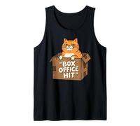 Taquilla Hit Cat Funny Feline Movie Lover Camiseta sin Mangas