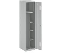 Taquilla para productos de limpieza Amsterdam eurokraft basic, 1 sección, pared medianera corta