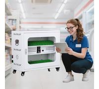 Taquilla portátil para cargar teléfonos móviles, armario de carga recargable para teléfonos móviles, estación de carga y almacenamiento para teléfonos móviles, 3 puertos de carga en 1, 12 ranuras, 1