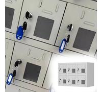 Taquilla portátil para teléfono con ventana visible, cerradura de llave y pestillo, almacenamiento independiente de acero para teléfonos, ideal para bibliotecas, laboratorios (6 rejillas)