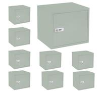 Taquilla portátil para teléfono, robusta, 9 compartimentos con combinación de llaves, opciones de bloqueo doble, ideal para uso escolar (verde)