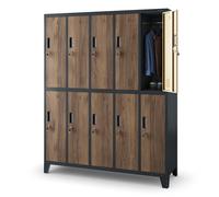 Taquilla Vestuario Armario Metalico 10 Compartimentos 172 cm x 136 cm x 45 cm