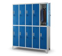 Taquilla Vestuario Armario Metalico 10 Compartimentos 172 cm x 136 cm x 45 cm