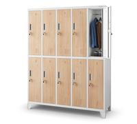 Taquilla Vestuario Armario Metalico 10 Compartimentos 172 cm x 136 cm x 45 cm