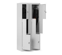 Taquilla Vestuario Z02 Armario Metalico 4 Compartimentos 185 cm x 80 cm x 45 cm